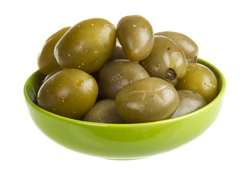Pickled tomatoes isolated on the white background