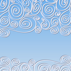 Fototapeta na wymiar Lace frame with spirals pattern