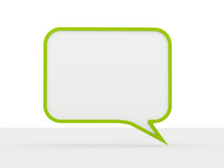 One speech bubble green color