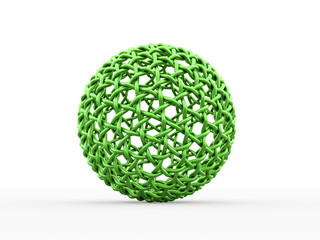 Abstract green sphere isolated