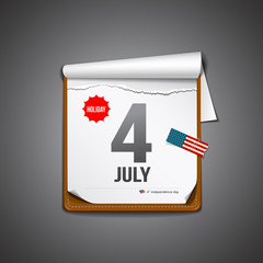 july calendar, independence day paper