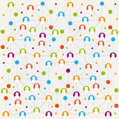 Abstract background scheme of social network