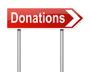 Donations concept.