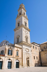 Fototapeta na wymiar Belltower of Duomo Church. Lecce. Puglia. Italy.