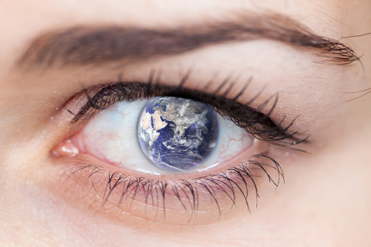 Human Eye with the Earth.