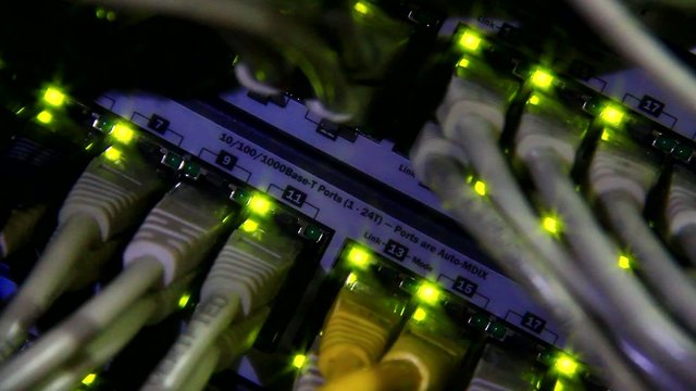 Loaded network server. Special effect.