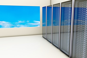 Server room - 3D Rendering