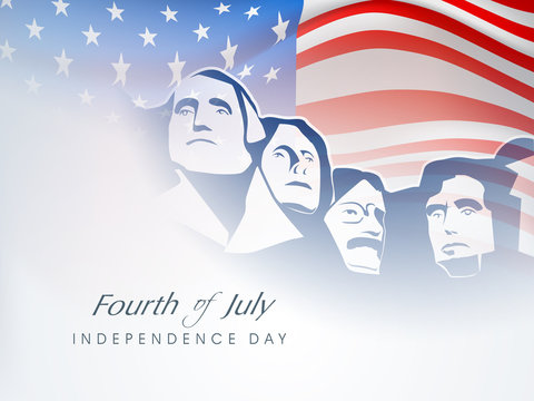 Fourth of July American Independence Day background with citizen