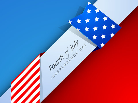 Creative Independence Day background with text Fourth Of July.