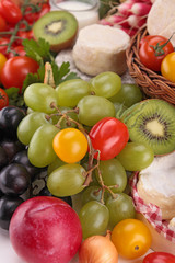 closeup on fruits
