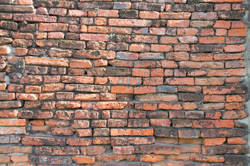 old wall at Wat Phrasrisanpet, Ayutthaya, Thailand