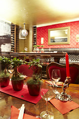 Sushi restaurant interior