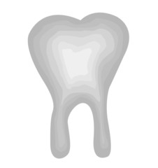 tooth illustartion on white background