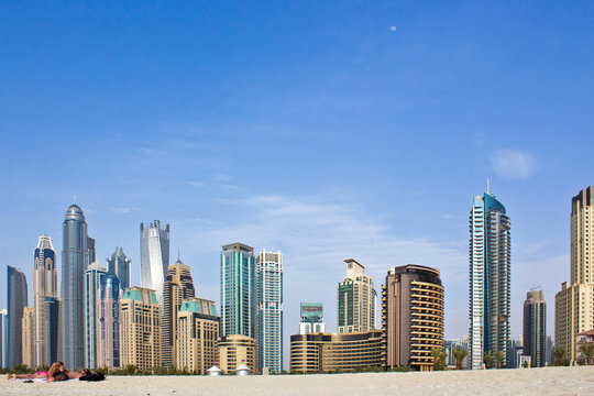 Dubai Marina from Marina Beach
