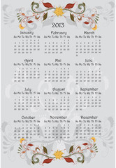 2013 floral calendar