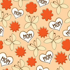 Seamless Patterns for Mothers Day celebration.