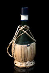 alte leere italienische Weinflasche - Flasche Leer!