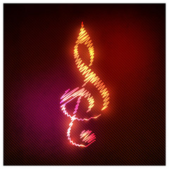 Obraz premium Abstract musical note, music concept.
