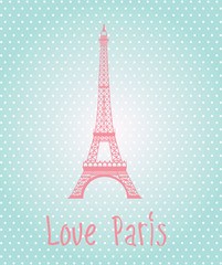 Fototapeta na wymiar Love Paris