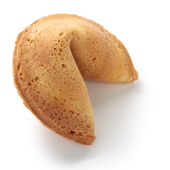 fortune cookie on white background