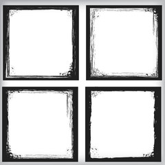Set of grunge frames. vector illustration.
