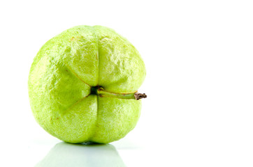 fresh guava on white background