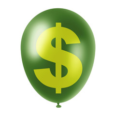 green dollar ballon