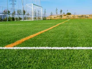 Fotobehang Voetbal Soccer Field's Lines