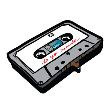 cassette tape - Hand drawn