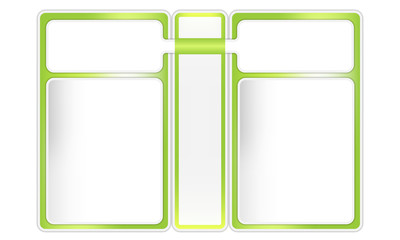 three frames  for text