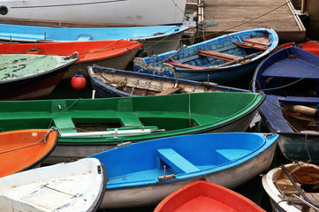 Fototapeta na wymiar coloful boats