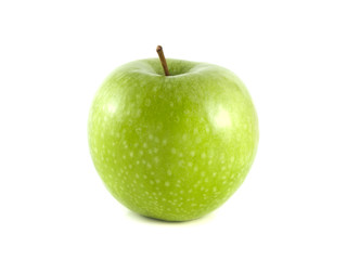 Isolated green apple on white background
