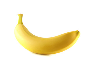 Banana isolated on white background (ripe)