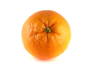 Ripe orange isolated on white background