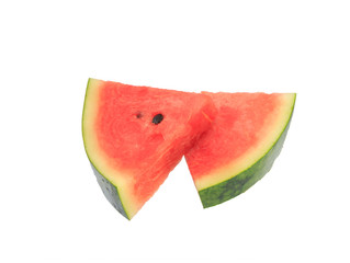 slices watermelon isolated white background