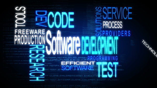 Montage of computing words