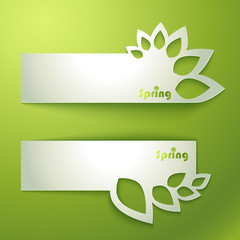 Abstract green banner