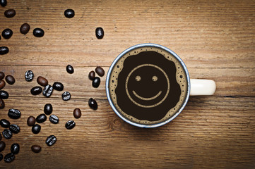 Simley im Kaffee