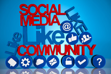 Social media network connection concept