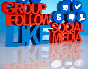 Social media network connection concept