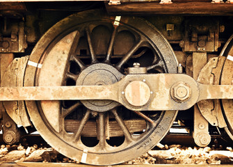 ruota di treno vintage