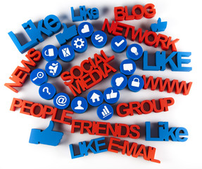 Social media network connection concept