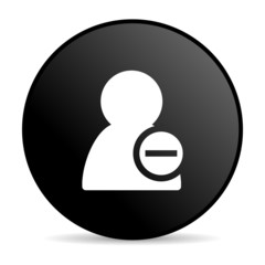 remove contact black circle web glossy icon