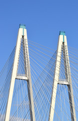 Cable-stayed bridge in St.Petersburg
