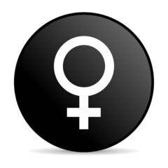 sex black circle web glossy icon