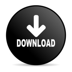 download black circle web glossy icon