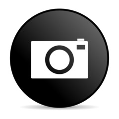 camera black circle web glossy icon