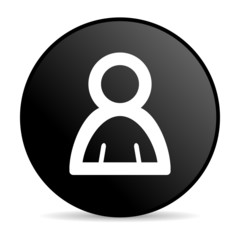 account black circle web glossy icon