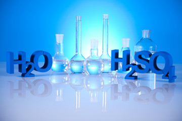 Laboratory glass, Chemistry science formula  