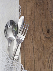 fork, knife and spoon, menu